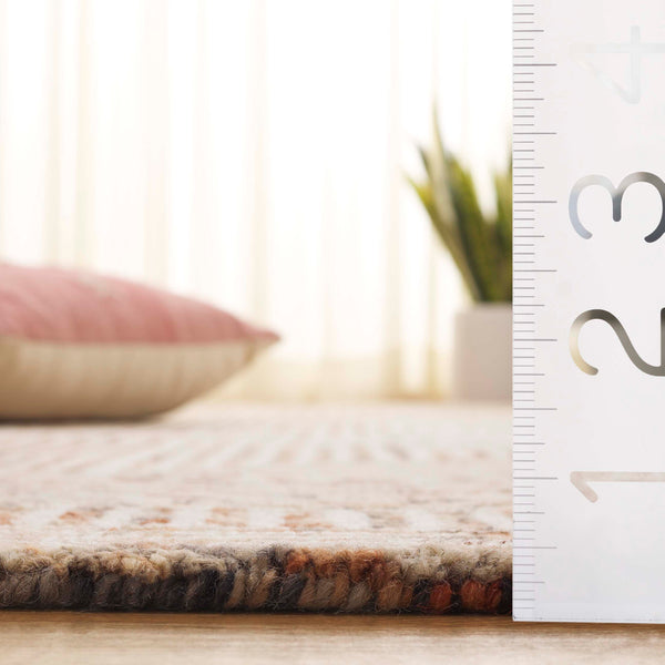 Safavieh Metro Exquisite Hand-tufted Area Rug - Modern Geometric Design In Premium Wool-cotton Blend Elegance Ivory ,Rust 80% Wool,20% Cotton Met382a-3