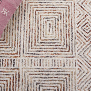 Safavieh Metro Exquisite Hand-tufted Area Rug - Modern Geometric Design In Premium Wool-cotton Blend Elegance Ivory ,Rust 80% Wool,20% Cotton Met382a-3