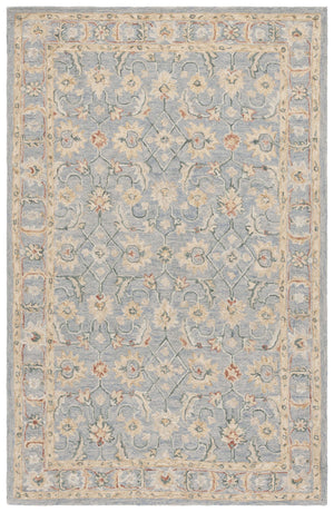Safavieh Metro Handtufted Wool-cotton Runner Rug - Artisanal Floral Design For Elegant Home Decor Accents Grey ,Beige 80% Wool 20% Cotton Met383f-5