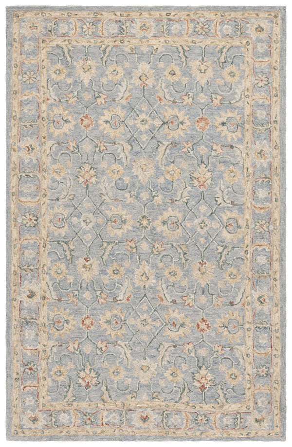 Safavieh Metro Handtufted Wool-cotton Runner Rug - Artisanal Floral Design For Elegant Home Decor Accents Grey ,Beige 80% Wool 20% Cotton Met383f-5