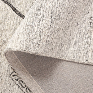 Safavieh Metro Hand-tufted Runner Rug - Timeless Artisanal Charm, Luxurious Comfort, And Chic Geometric Design Grey ,Black 80% Wool 20% Cotton Met385f-5