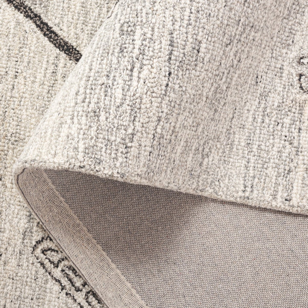 Safavieh Metro Handcrafted Wool And Cotton Area Rug - Elegant Geometric Design For Timeless Home Decor Style Grey ,Black 80% Wool 20% Cotton Met385f-4