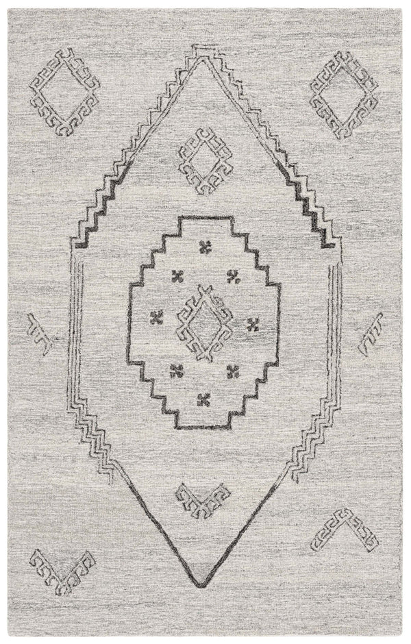 Safavieh Metro Hand-tufted Runner Rug - Timeless Artisanal Charm, Luxurious Comfort, And Chic Geometric Design Grey ,Black 80% Wool 20% Cotton Met385f-5