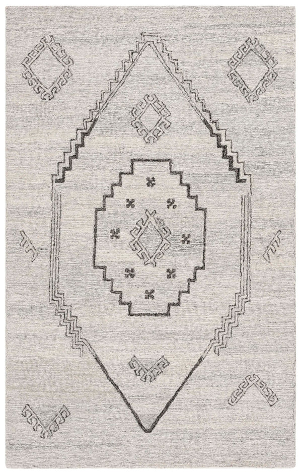 Safavieh Metro Handcrafted Wool And Cotton Area Rug - Elegant Geometric Design For Timeless Home Decor Style Grey ,Black 80% Wool 20% Cotton Met385f-4