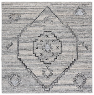 Safavieh Metro Handcrafted Wool And Cotton Area Rug - Elegant Geometric Design For Timeless Home Decor Style Grey ,Black 80% Wool 20% Cotton Met385f-4