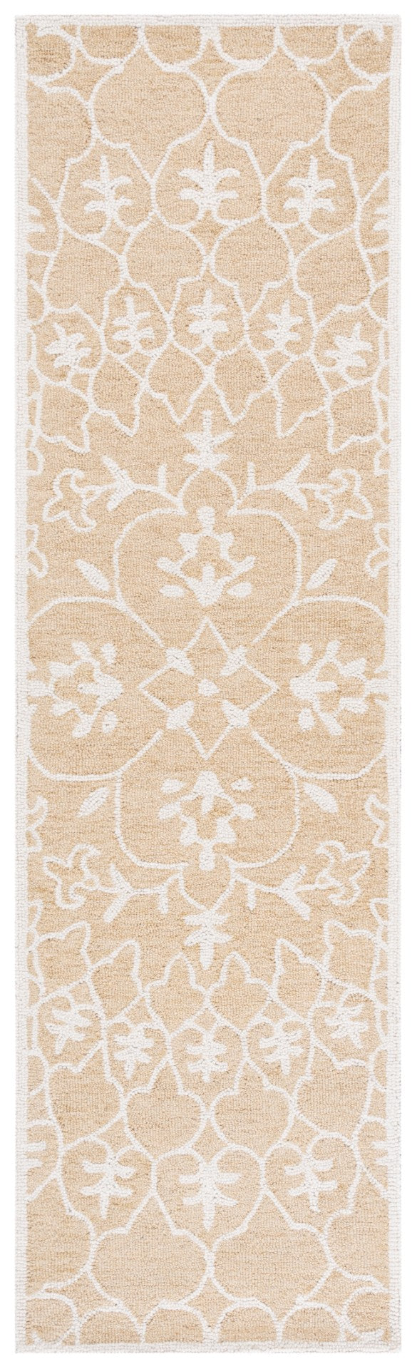 Safavieh Metro Handtufted Wool-cotton Blend Area Rug – Elegant Floral Design For Timeless Home Décor Gold ,Ivory 80% Wool 20% Cotton Met386c-3