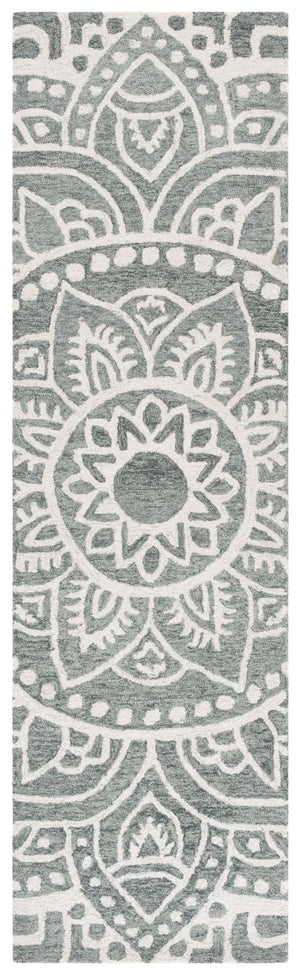 Safavieh Metro Exquisite Handtufted Area Rug With Floral Motifs – Elevate Your Home Décor With Timeless Elegance Green ,Ivory 80% Wool 20% Cotton Met387y-6