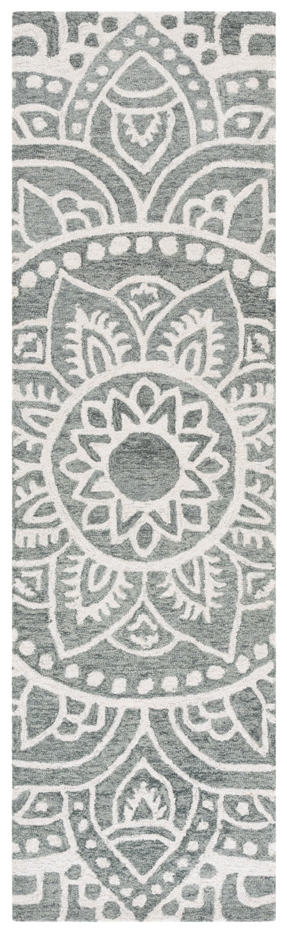 Safavieh Metro Exquisite Handtufted Area Rug With Floral Motifs – Elevate Your Home Décor With Timeless Elegance Green ,Ivory 80% Wool 20% Cotton Met387y-6
