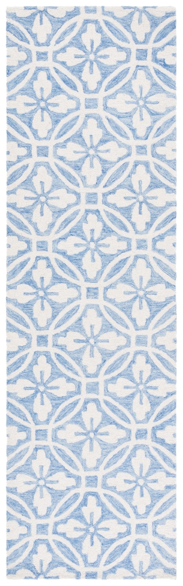 Safavieh Metro Handtufted Wool-cotton Blend Area Rug - Elegant Floral Motifs For Timeless Home Décor Ivory ,Blue 80% Wool 20% Cotton Met388m-8