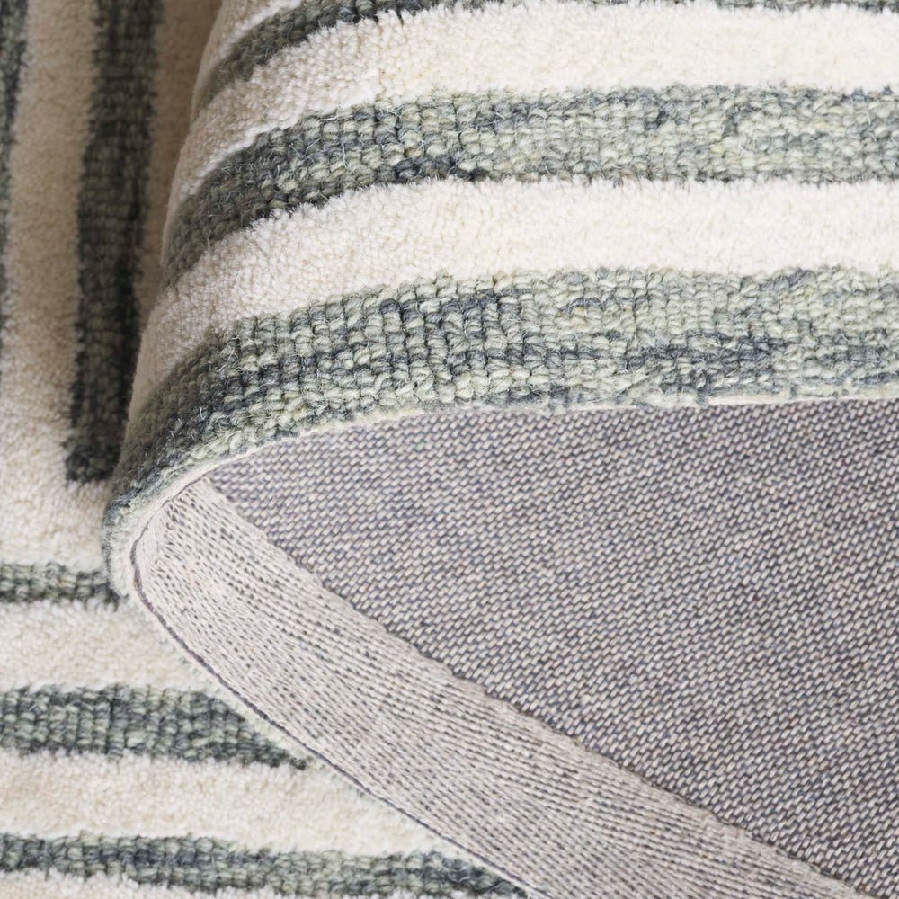 Safavieh Metro Hand-Tufted Green And Ivory Geometric Wool-Cotton Rug — Plush Low-Profile Comfort & Durability 6'-0" x 9'-0" MET389Y-6