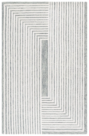 Safavieh Metro Hand-Tufted Geometric Green Ivory Rug — Wool-Cotton Blend, Durable Soft Pile For Living Rooms 8'-0" x 10'-0" MET389Y-8