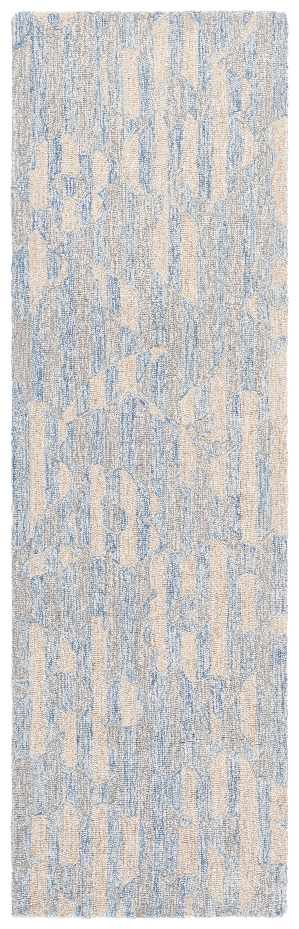 Safavieh Met390m Hand-Tufted Blue And Ivory Area Rug — Modern Wool-Cotton Square, Plush Low-Profile Durability 6'-0" x 6'-0" MET390M-6SQ