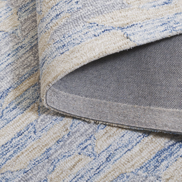 Safavieh Met390m Hand-Tufted Blue And Ivory Area Rug — Modern Wool-Cotton Square, Plush Low-Profile Durability 6'-0" x 6'-0" MET390M-6SQ