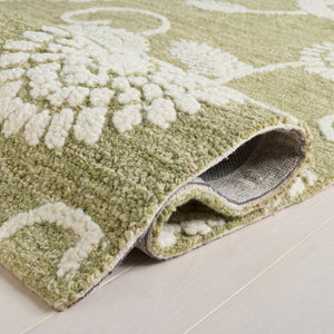 Safavieh Metro Hand‑Tufted Wool‑Cotton Area Rug In Green And Ivory Floral — Soft, Durable, Timeless Charm 9'-0" x 12'-0" MET392Y-9
