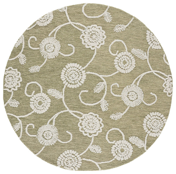 Safavieh Metro Elegant Hand-Tufted Floral Runner In Green & Ivory — Wool-Cotton Blend, Soft Durable Style 2'-3" x 8'-0" MET392Y-28