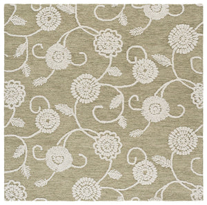 Safavieh Metro Hand‑Tufted Wool‑Cotton Area Rug In Green And Ivory Floral — Soft, Durable, Timeless Charm 9'-0" x 12'-0" MET392Y-9