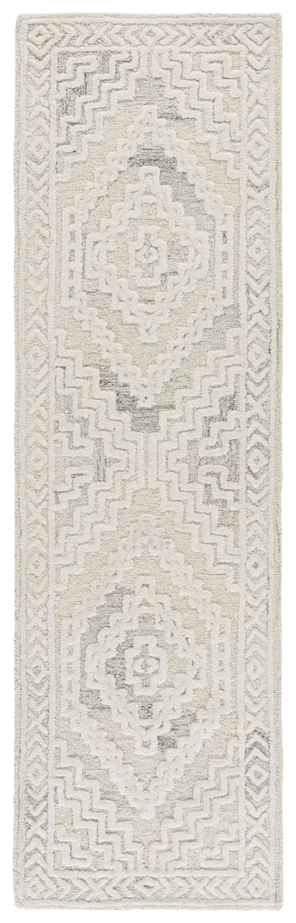 Safavieh Metro Hand-Tufted Light Grey Ivory Area Rug, Low-Pile Wool-Cotton Blend For Modern & Cozy Spaces 4'-0" x 6'-0" MET394F-4