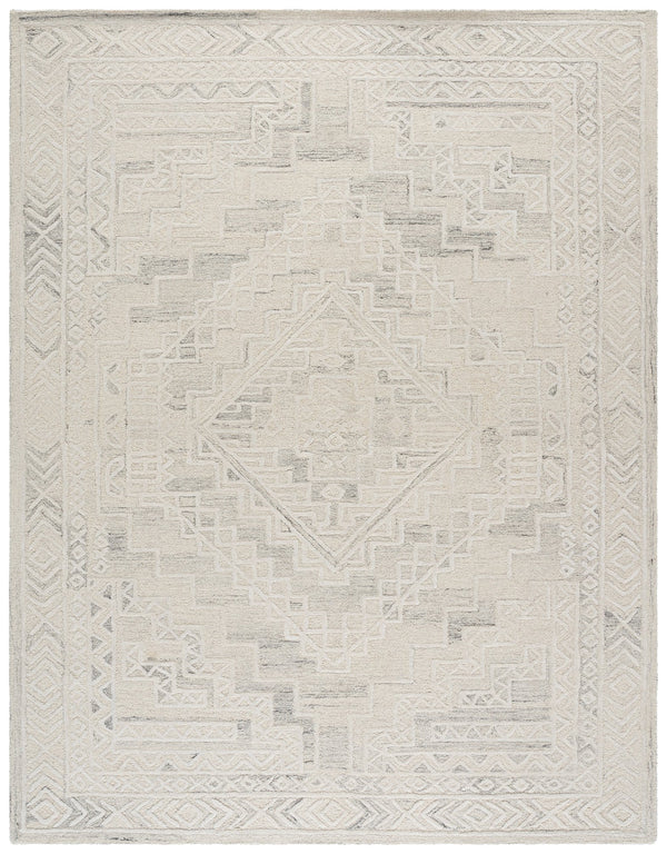 Safavieh Metro Hand‑Tufted Light Grey Ivory Area Rug — 80% Wool 20% Cotton, Timeless Neutral Luxury For Home 9'-0" x 12'-0" MET394F-9