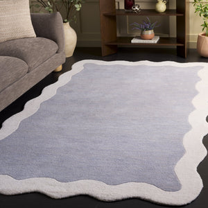 Safavieh Metro Hand-Tufted Wool Area Rug In Grey & Ivory — Durable Plush Texture, Modern Transitional Style 8'-0" x 10'-0" MET435F-8