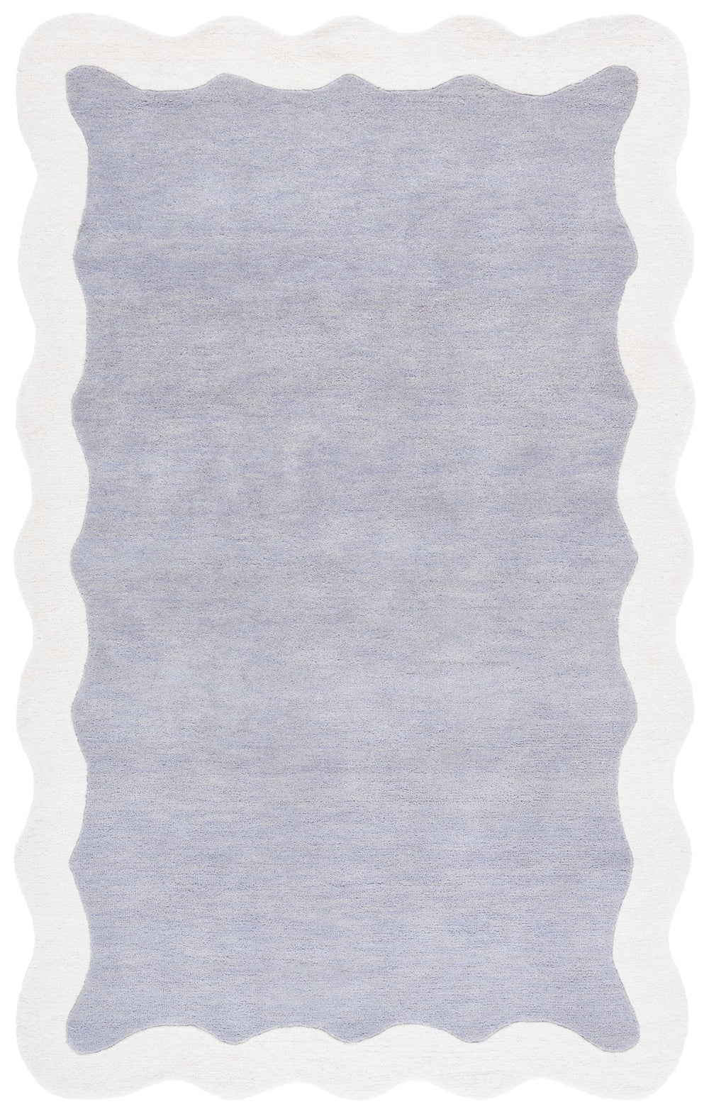 Safavieh Metro Round Grey Ivory Hand-Tufted Wool Rug — Contemporary Minimalist Design, Plush Low-Profile Comfort 6'-0" x 6'-0" MET435F-6R