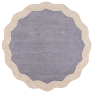 Safavieh Metro Hand-Tufted Wool Area Rug In Grey & Ivory — Soft Low Pile, Artisan Indian Craftsmanship Finish 6'-0" x 6'-0" MET435F-6SQ