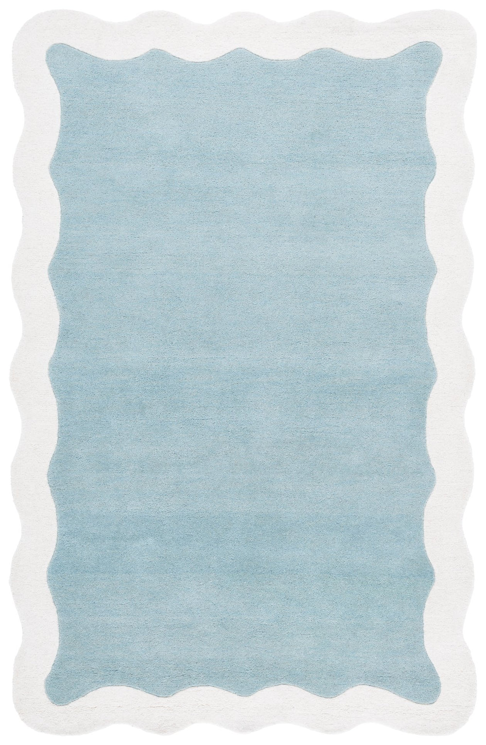 Safavieh Metro Hand-Tufted Wool Area Rug In Blue And Ivory — Plush 0.5" Pile, Durable Artisan Craftsmanship 8'-0" x 10'-0" MET435M-8