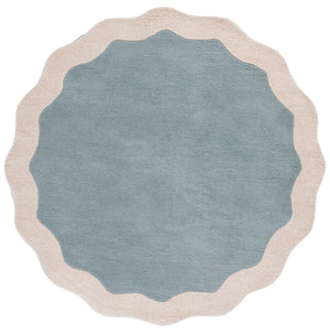 Safavieh Metro Hand-Tufted Blue & Ivory Wool Runner — Low-Profile, Durable Hallway Rug With Modern Flair 2'-3" x 8'-0" MET435M-28