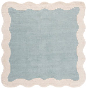 Safavieh Metro Hand-Tufted Wool Area Rug In Blue And Ivory — Plush 0.5" Pile, Durable Artisan Craftsmanship 8'-0" x 10'-0" MET435M-8