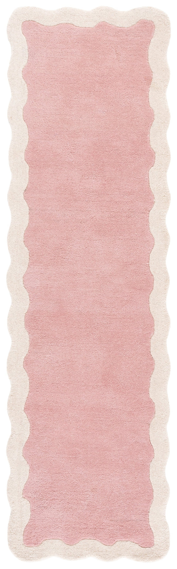 Safavieh Metro Hand-Tufted Wool Runner In Pink Ivory — Low-Profile ½" Pile, Durable Artisanal Hallway Accent 2'-3" x 8'-0" MET435U-28