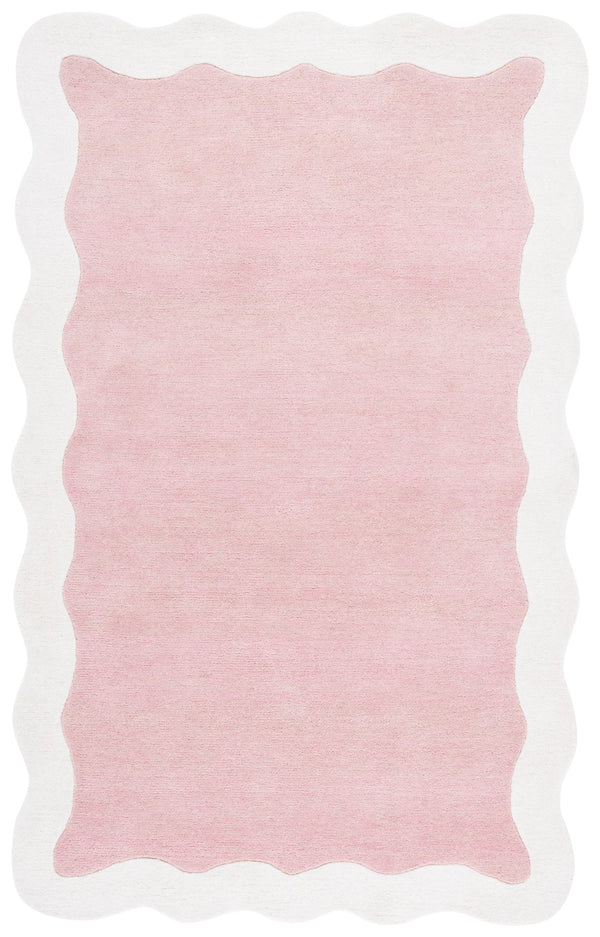 Safavieh Metro Hand-Tufted Wool Runner In Pink Ivory — Low-Profile ½" Pile, Durable Artisanal Hallway Accent 2'-3" x 8'-0" MET435U-28