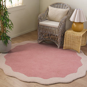 Safavieh Metro Hand-Tufted Wool Rug In Pink And Ivory — Plush Low-Profile Modern Accent For Living Spaces 6'-0" x 9'-0" MET435U-6