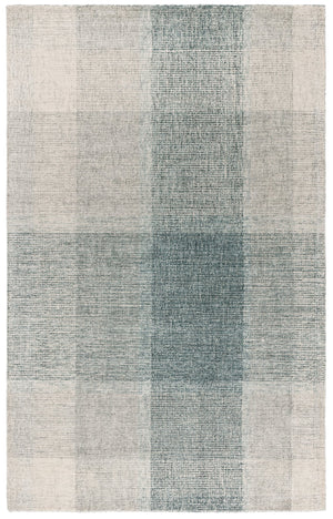 Safavieh Metro Hand-Tufted Grey Blue Geometric Rug, Wool-Cotton Low Profile Accent For Living Room Entryways 3'-0" x 5'-0" MET461F-3