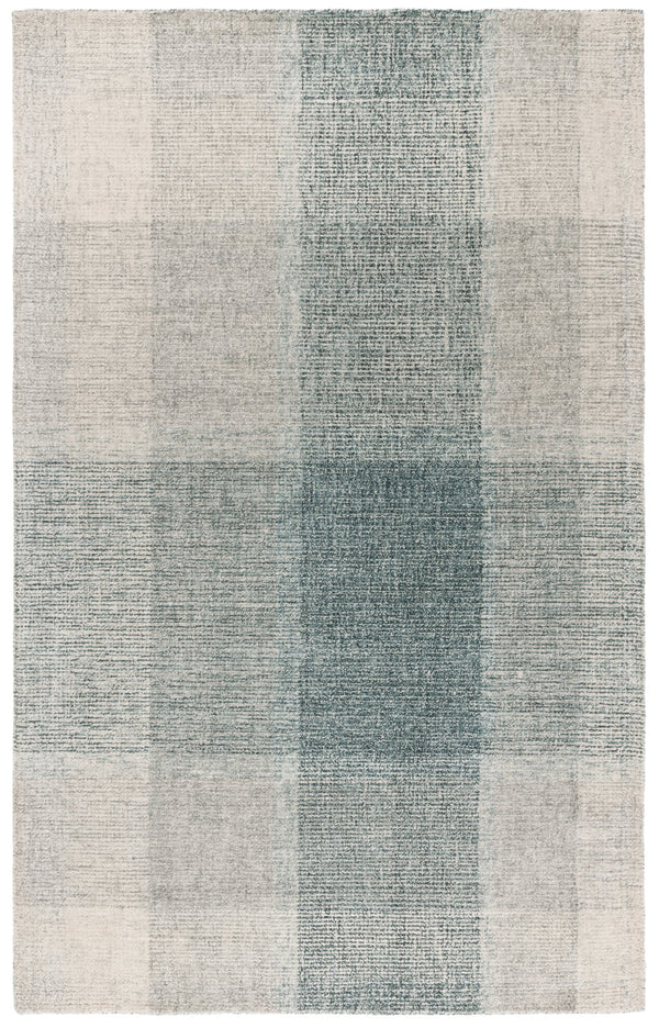 Safavieh Metro Hand-Tufted Grey Blue Geometric Rug, Wool-Cotton Low Profile Accent For Living Room Entryways 3'-0" x 5'-0" MET461F-3