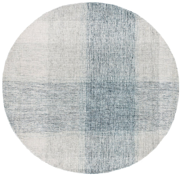 Safavieh Metro Hand-Tufted Grey Blue Geometric Rug, Wool-Cotton Low Profile Accent For Living Room Entryways 3'-0" x 5'-0" MET461F-3