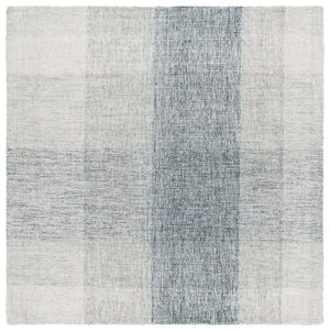 Safavieh Metro Hand-Tufted Grey Blue Geometric Rug, Wool-Cotton Low Profile Accent For Living Room Entryways 3'-0" x 5'-0" MET461F-3