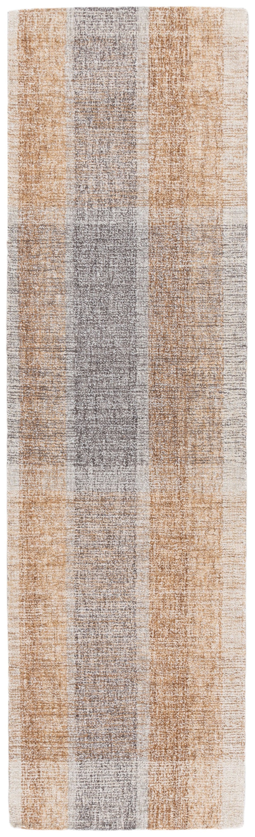 Safavieh Metro Hand-Tufted Light Brown And Blue Geometric Rug — Wool-Cotton Low Pile, Contemporary Accent 3'-0" x 5'-0" MET461T-3