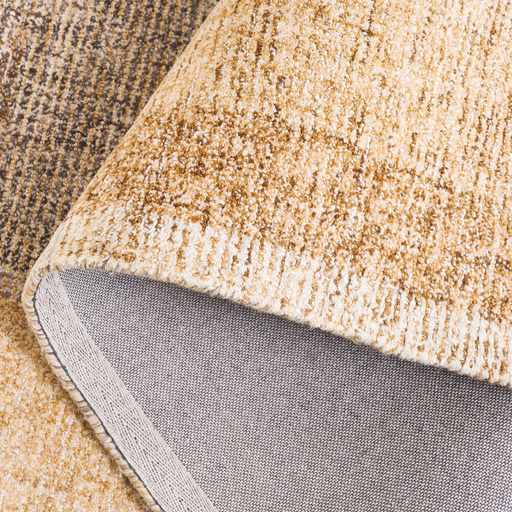 Safavieh Metro Hand-Tufted Light Brown And Blue Geometric Rug — Wool-Cotton Low Pile, Contemporary Accent 3'-0" x 5'-0" MET461T-3