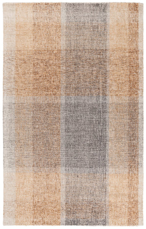 Safavieh Metro Hand-Tufted 5X8 Wool-Cotton Rug In Light Brown And Blue — Geometric Modern Accent For Living Rooms 6'-0" x 9'-0" MET461T-6