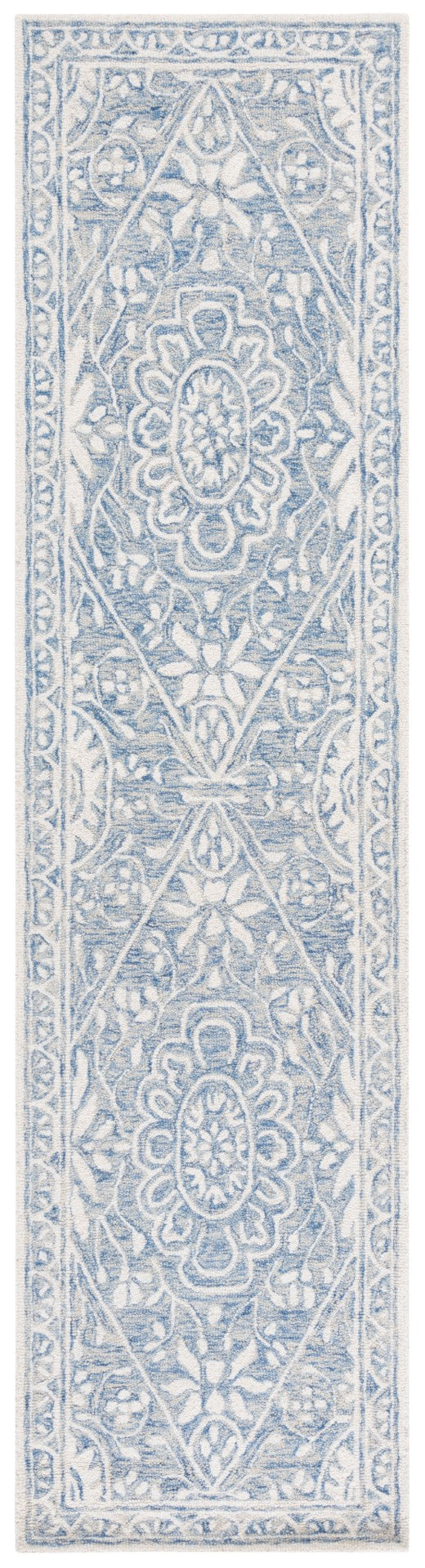 Safavieh Metro Transitional Area Rug In Exquisite Ivory And Navy – Hand Tufted Craftsmanship For Timeless Elegance Blue ,Ivory Wool Pile Met464m-3