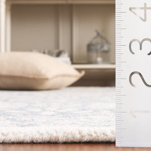 Safavieh Metro Transitional Area Rug In Exquisite Ivory And Navy – Hand Tufted Craftsmanship For Timeless Elegance Blue ,Ivory Wool Pile Met464m-3