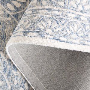 Safavieh Metro Transitional Area Rug In Exquisite Ivory And Navy – Hand Tufted Craftsmanship For Timeless Elegance Blue ,Ivory Wool Pile Met464m-3