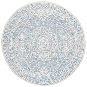 Safavieh Metro Transitional Area Rug In Exquisite Ivory And Navy – Hand Tufted Craftsmanship For Timeless Elegance Blue ,Ivory Wool Pile Met464m-3