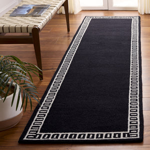 Safavieh Metro Hand‑Tufted Charcoal And Ivory Rug, Low‑Profile Wool‑Cotton Blend For Modern Living Spaces 4'-0" x 6'-0" MET465H-4