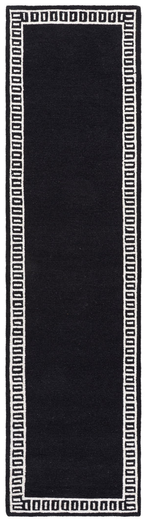 Safavieh Metro Hand-Tufted Charcoal Ivory Runner Rug — Wool-Cotton Blend, Low-Profile, Hallway Accent 2'-3" x 9'-0" MET465H-29