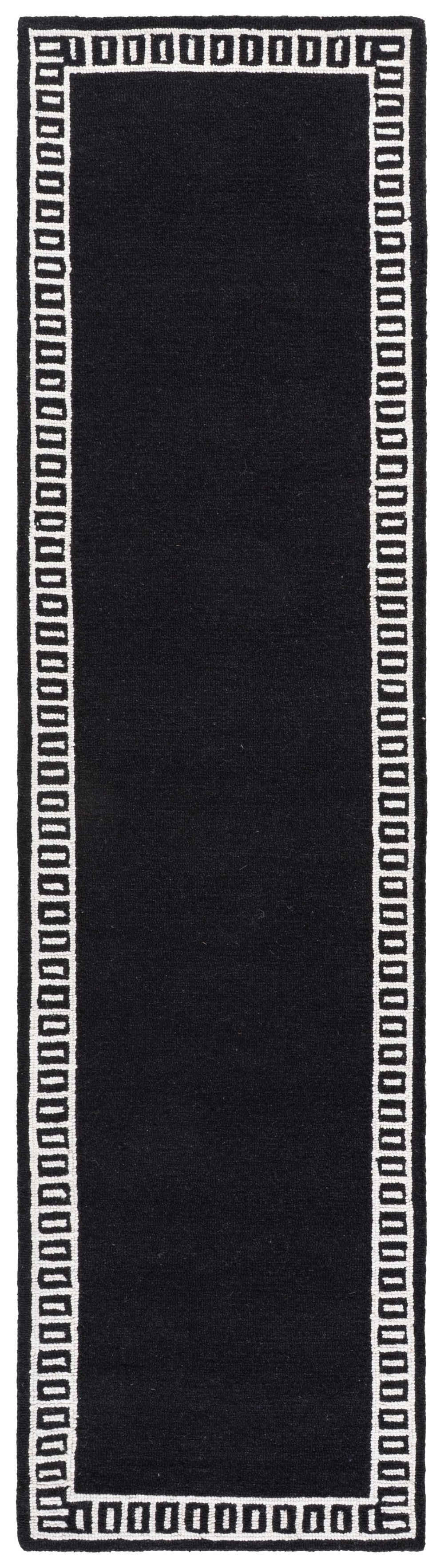 Safavieh Metro Hand-Tufted Charcoal And Ivory Wool-Cotton Rug — Low-Profile Modern Area Accent, Durable Elegance 5'-0" x 8'-0" MET465H-5