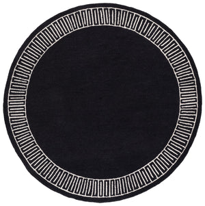 Safavieh Metro Charcoal Ivory Hand‑Tufted Wool Rug 8X10 Low‑Profile 1/4" Pile Durable Natural Fiber Elegance 9'-0" x 12'-0" MET465H-9