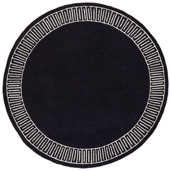 Safavieh Metro Hand-Tufted Charcoal Ivory Runner Rug — Wool-Cotton Blend, Low-Profile, Hallway Accent 2'-3" x 9'-0" MET465H-29