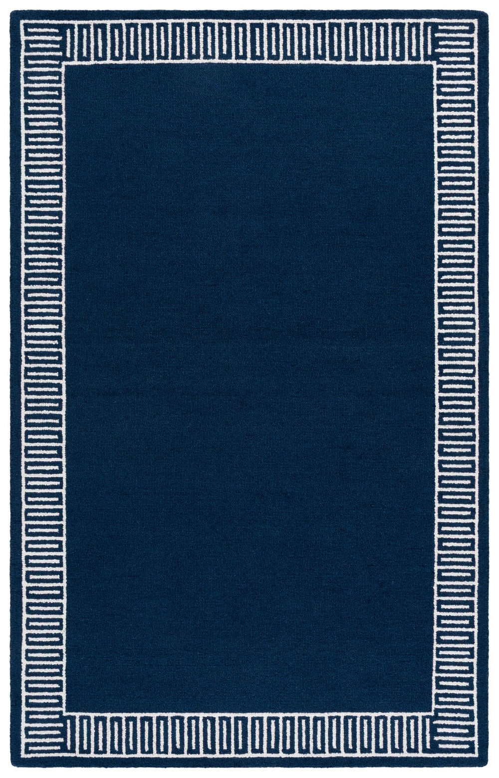 Safavieh Metro Hand-Tufted Wool Rug In Blue And Ivory, Low-Profile 1/4" Pile, Durable Cotton Backing, Modern Appeal 6'-0" x 9'-0" MET465M-6