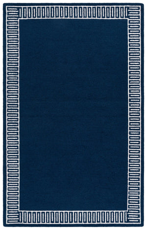 Safavieh Metro Hand-Tufted Wool Rug In Blue And Ivory, Low-Profile 1/4" Pile, Durable Cotton Backing, Modern Appeal 6'-0" x 9'-0" MET465M-6