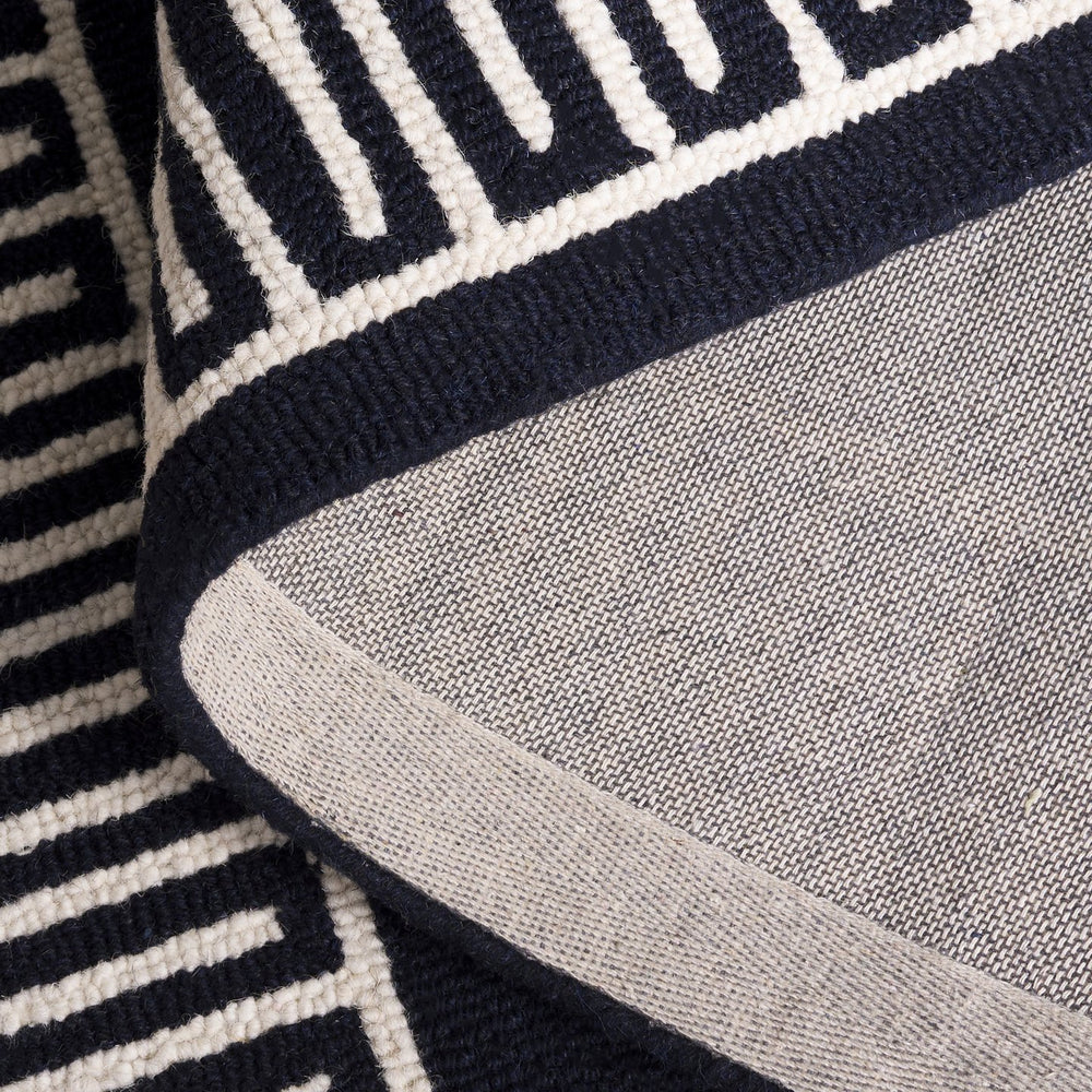 Safavieh Metro Hand‑Tufted Navy Ivory Rug — Wool‑Cotton Low Pile For Durable Comfort And Timeless Style 8'-0" x 10'-0" MET465N-8